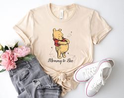 mommy to bee shirt, pregnancy reveal shirt,mommy to bee, pooh bear shirts, winnie the pooh tee, mommy to be shirt, baby