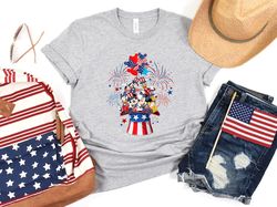 mickey and friends 4th of july shirt, fourth of july disney trip,happy 4th of july disney shirt,disney independence day