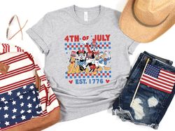 disney 4th of july shirt, disney characters shirt, patriotic shirt, fourth of july disney shirt, happy 4th of july shirt