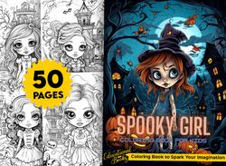 spooky girl: kawaii and horror coloring book for relaxing by educational booksblack friday