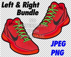 kobe 6 reverse grinch in jpeg png digital sneaker art