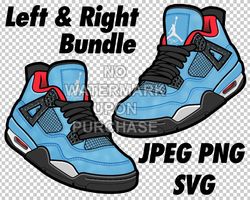 air jordan 4 travis scott in jpeg png svg digital sneaker art