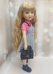 ruby red fashion friends doll clothes, jeans sundress for 14.5" dolls, short sleeve shirt, leather shoes and bags