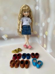 summer sandals for ruby red ff, 14.5" dolls accessories, footwear for 14.5" doll, handmade shoes, doll leather shoes,