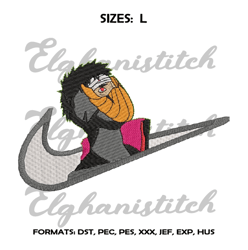 obito nike embroidery design file/ naruto anime embroidery design/ machine design pes dst. obito uchiha embroidery pes