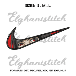 nike x itachi embroidery design file pes. anime naruto embroidery design. machine embroidery pattern, swoosh embroidery