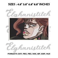 kakyoin noriaki embroidery design .