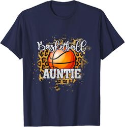 basketball auntie vintage basketball family matching t-shirt