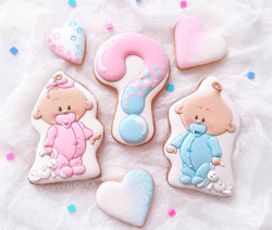 boy or girl cookie cutters baby shower custom stamp for cake topper gingerbread decor sugar cookies polimer clay