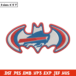 Batman Symbol Buffalo bills embroidery design, Bills embroidery, NFL embroidery, sport embroidery, embroidery design.