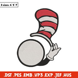 dr seuss hat embroidery design, dr seuss hat embroidery, embroidery file, logo shirt, embroidery logo, digital download.