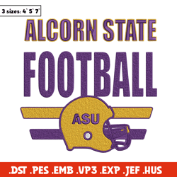 alcorn state logo embroidery design,ncaa embroidery,sport embroidery,logo sport embroidery,embroidery design