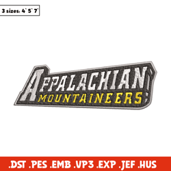 appalachian state logo embroidery design, ncaa embroidery, embroidery design, logo sport embroidery, sport embroidery