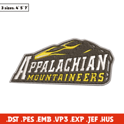 appalachian state logo embroidery design, ncaa embroidery,sport embroidery,embroidery design,logo sport embroidery