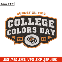 college colors day embroidery design, ncaa embroidery, sport embroidery, logo sport embroidery, embroidery design