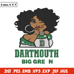 dartmouth big green girl embroidery design, ncaa embroidery, embroidery design, logo sport embroidery,sport embroidery