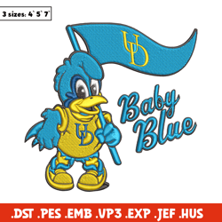 delaware blue hens mascot embroidery design, ncaa embroidery, sport embroidery, embroidery design,logo sport embroidery