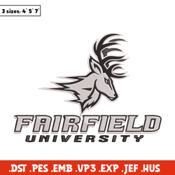 fairfield university logo embroidery design, ncaa embroidery, sport embroidery,logo sport embroidery,embroidery design.