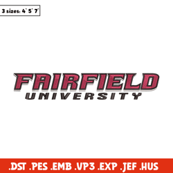 fairfield university logo embroidery design, sport embroidery, logo sport embroidery, embroidery design, ncaa embroidery