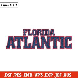 florida atlantic logo embroidery design, ncaa embroidery, sport embroidery, logo sport embroidery, embroidery design (3)