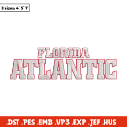 florida atlantic logo embroidery design, sport embroidery, logo sport embroidery,embroidery design, ncaa embroidery.