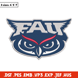 florida atlantic mascot embroidery design, ncaa embroidery, sport embroidery, logo sport embroidery, embroidery design.