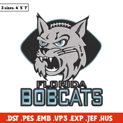 florida bobcats logo embroidery design, ncaa embroidery, sport embroidery,logo sport embroidery,embroidery design