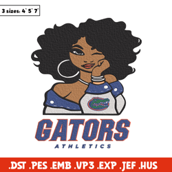 florida gators girl embroidery design, ncaa embroidery, embroidery design, logo sport embroidery,sport embroidery