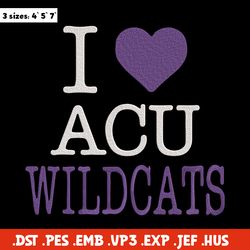 i love abilene christian embroidery design, ncaa embroidery, embroidery design, logo sport embroidery, sport embroidery