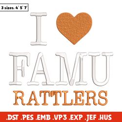 i love florida am rattlers embroidery design, sport embroidery, logo sport embroidery, embroidery design,ncaa embroidery