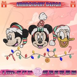mickey and friends embroidery design, christmas mickey embroidery, mickey christmas embroidery design, machine embroidery designs