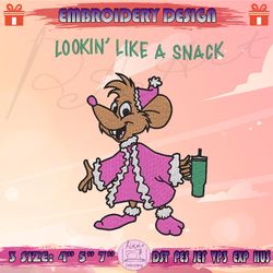 lookin' like a snack embroidery design, christmas jaq embroidery, disney christmas embroidery design, machine embroidery designs