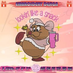 lookin' like a snack embroidery design, christmas gus embroidery, disney christmas embroidery, machine embroidery designs
