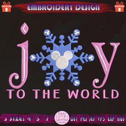 joy to the world embroidery design, mickey snowflake embroidery, mickey christmas embroidery design, machine embroidery designs