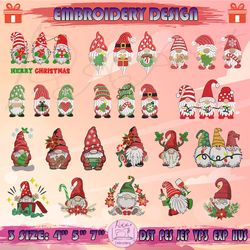 22 christmas gnome embroidery bundle, gnome christmas embroidery, bundle christmas embroidery design, machine embroidery designs