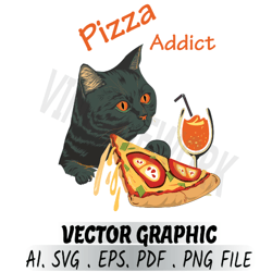 pizza addict ai.svg.eps.pdf.png download digital sublimation files