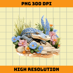 crocodile with flowers png