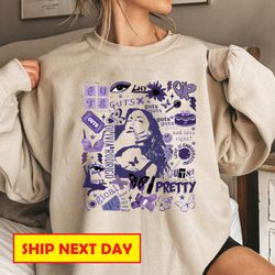 olivia rodrigo guts sweatshirt, olivia rodrigo merch, guts tour 2024 shirt, olivia guts album shirt vampire, gift for ol