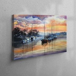 3d canvas, canvas wall art, canvas, seascape canvas, nature canvas, sea landscape artwork, modern art canvas, soft tones