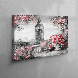 3d canvas, large wall art, canvas art, city wall art, cityscape canvas gift, floral canvas canvas, abstract landscape 3d