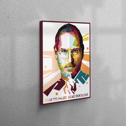 3d wall art, 3d canvas, canvas art, steve jobs canvas, quote canvas art, steve jobs 3d canvas, positive art canvas,