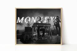 arctic monkeys rock and roll band merch print music canvas black and white retro vintage photography canvas framed print