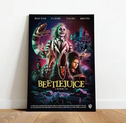 beetlejuice canvas, canvas wall art, rolled canvas print, canvas wall print, movie canvas