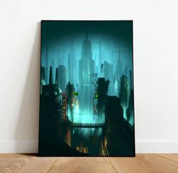 bioshock rapture city canvas, canvas wall art, rolled canvas print, canvas wall print, game canvas