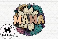 retro mama floral vintage mom flower png design 10