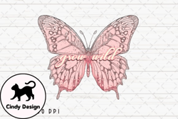 grow wild butterfly retro vintage png design 14