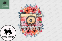 stay focus photography vintage png design 34