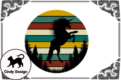 unicorn retro vintage sunset design 51