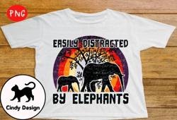 easily distracted by elephants png design 53