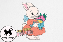 vintage bunny easter png sublimation design 70